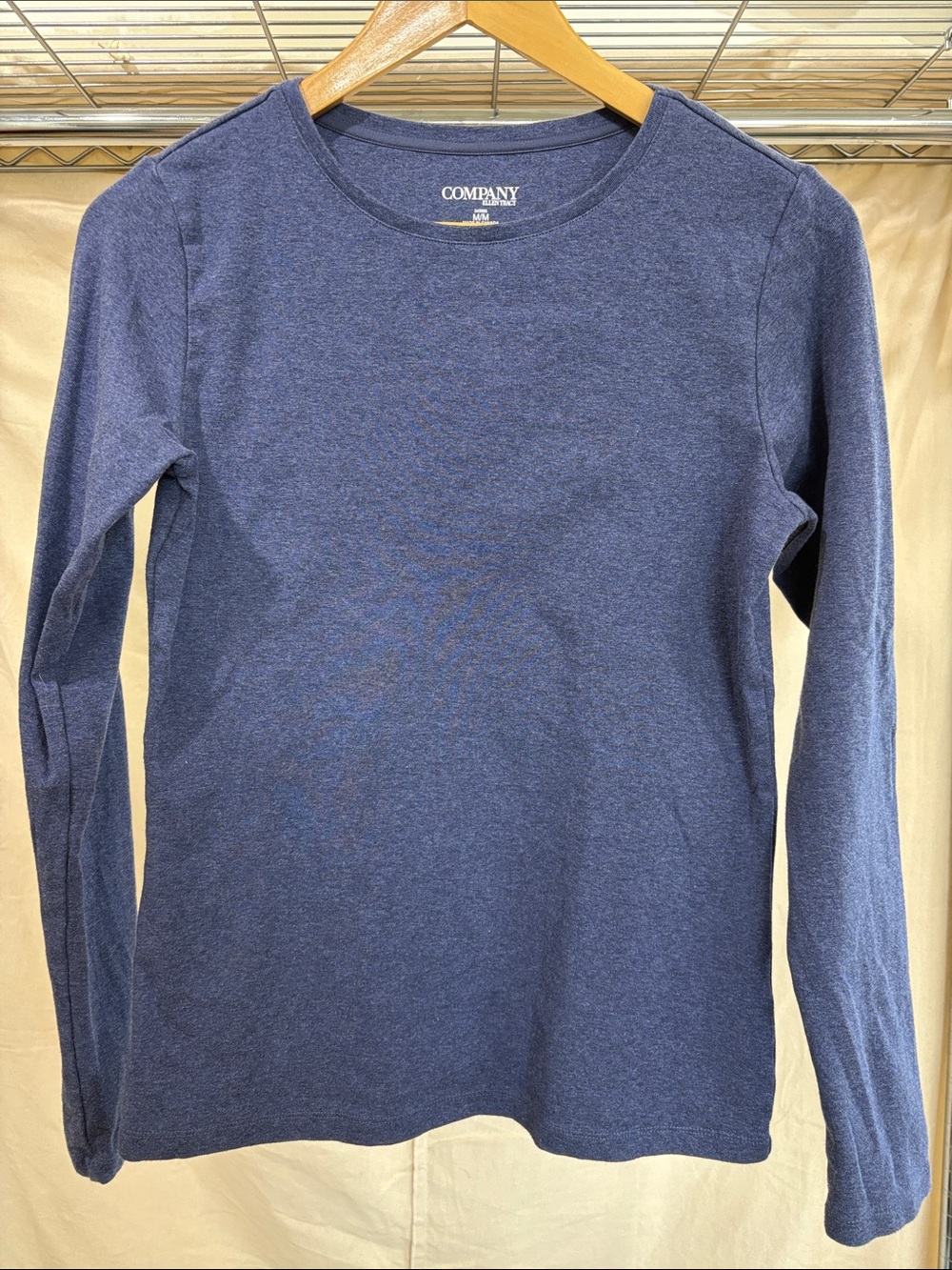 Company Jeans Women's Long Sleeve Crew Neck Tee - Navy
